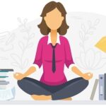 Person practicing gentle yoga in a peaceful setting for stress relief and relaxation