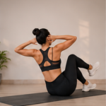Yoga with fitness props including yoga blocks and resistance bands