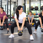 Kettlebell Class in a Modern Gym