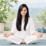 Vanchha Yoga wellness coach in white blazer offering holistic wellness guidance